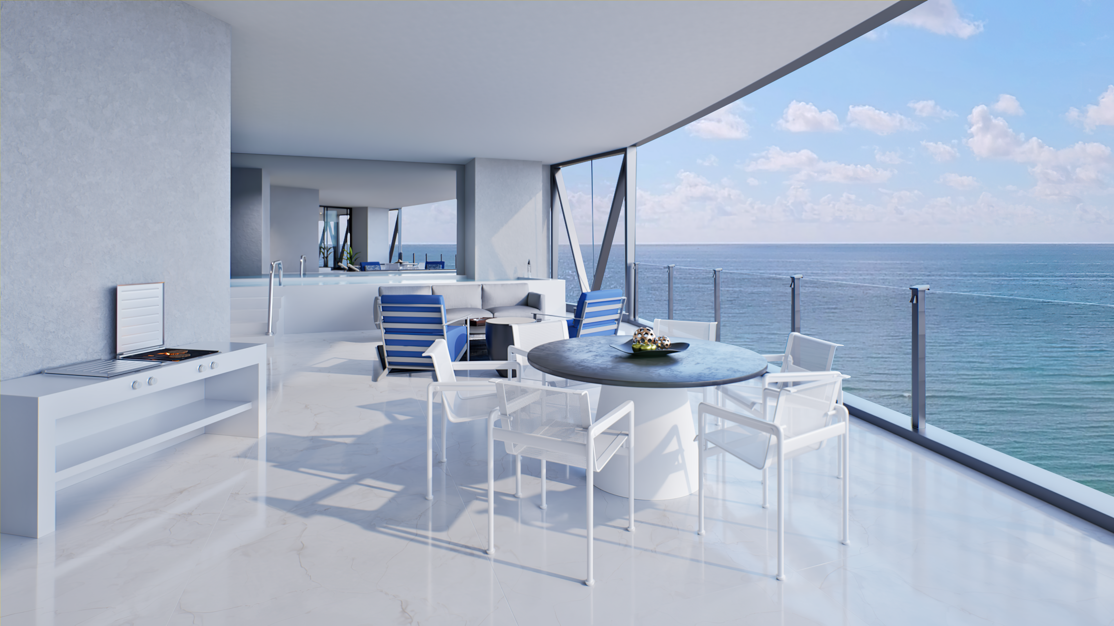 Bentley Residences oceanfront condos featuring private pool and Bentley car elevator condo Miami