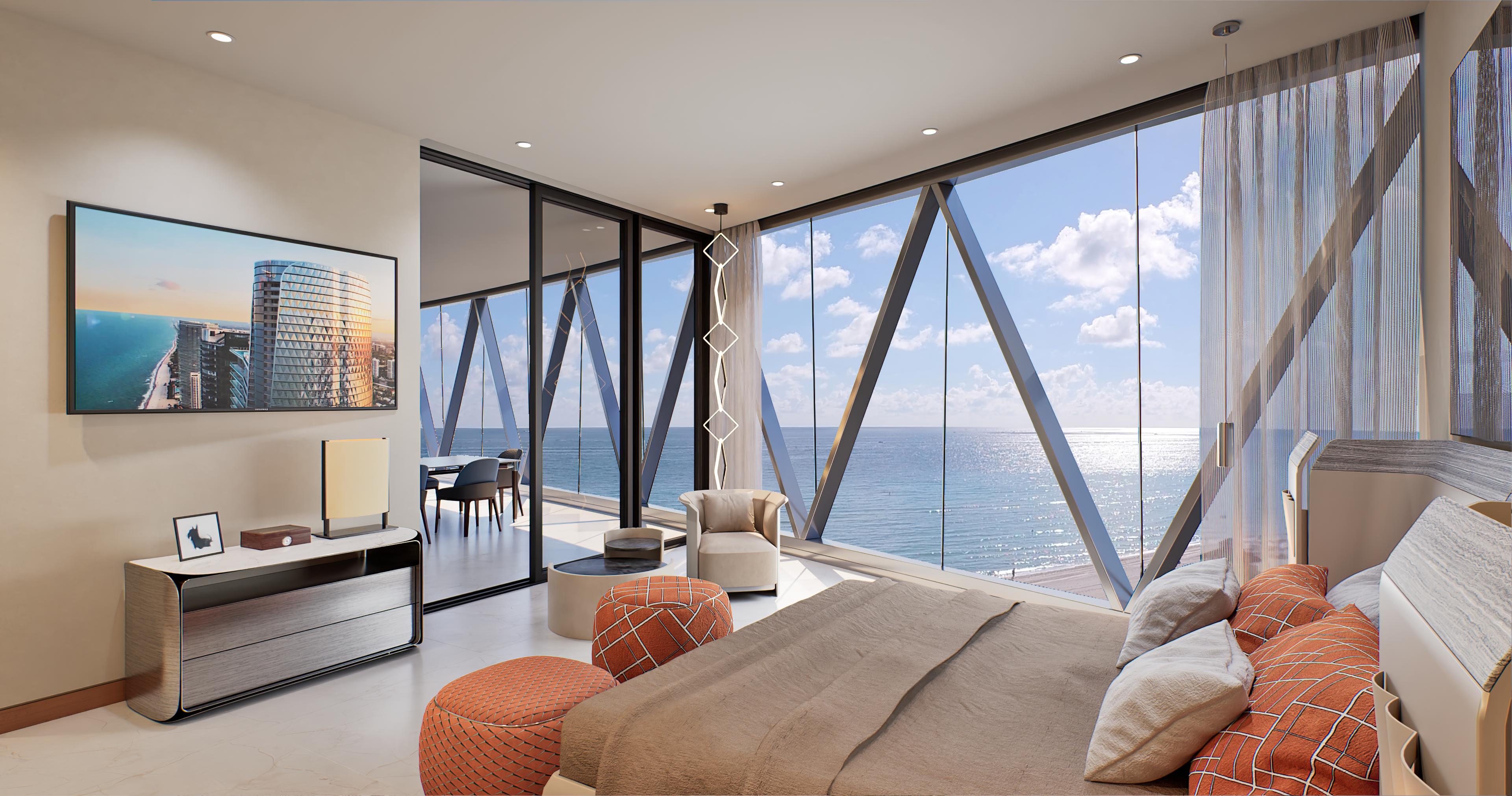  High-end condos with private pools Miami featuring ocean-inspired bathrooms