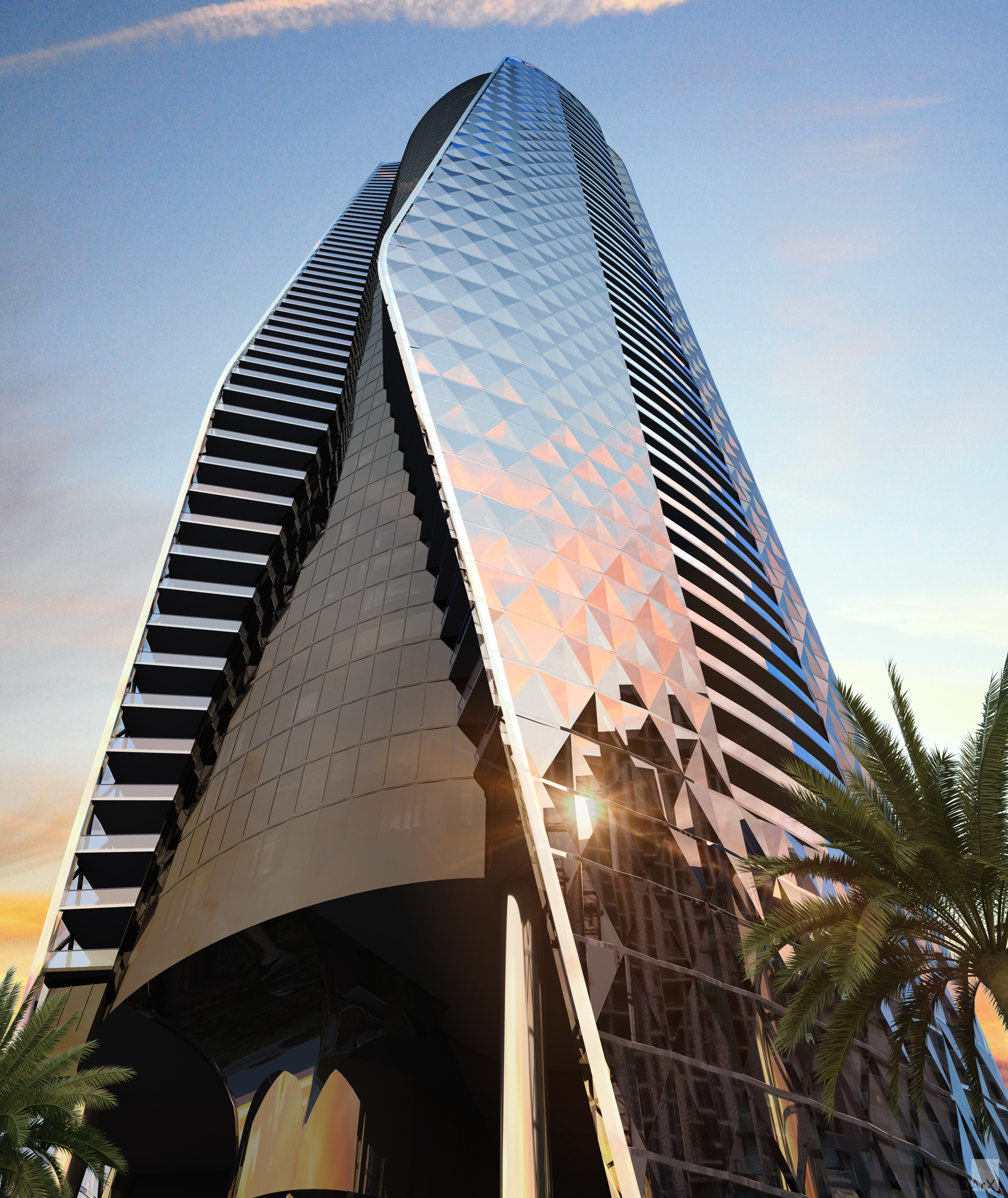  Bentley Residences Miami skyline view of ultra luxury Miami waterfront condos   